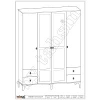 ARMONİ 4 LÜ GARDROP (REBAB)